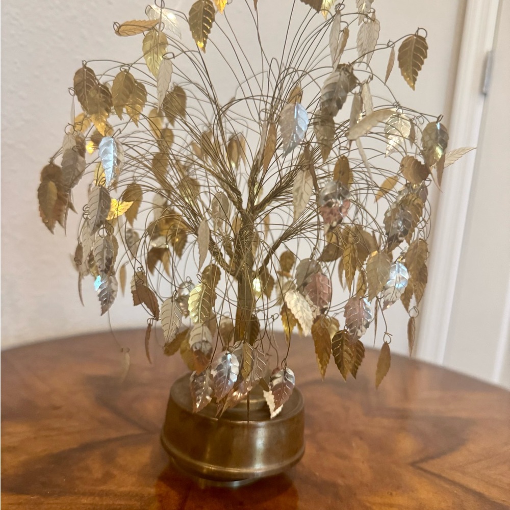 Mid-Century Modern 1960’s Metallic Dream Tree Music Box - Picture 7 of 10